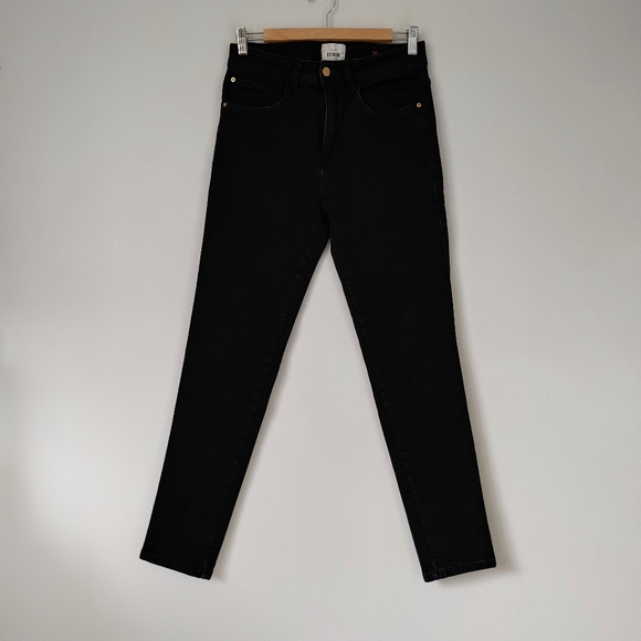 Sezane Perfect Slim Jeans Organic Cotton Black Size 30 - Picture 8 of 16